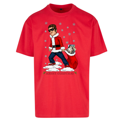 Liam Gallagher Christmas Santa Oversized T Shirts