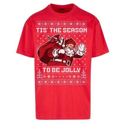 Tis The Season To Be Jolly Christmas Oversized T Shirts