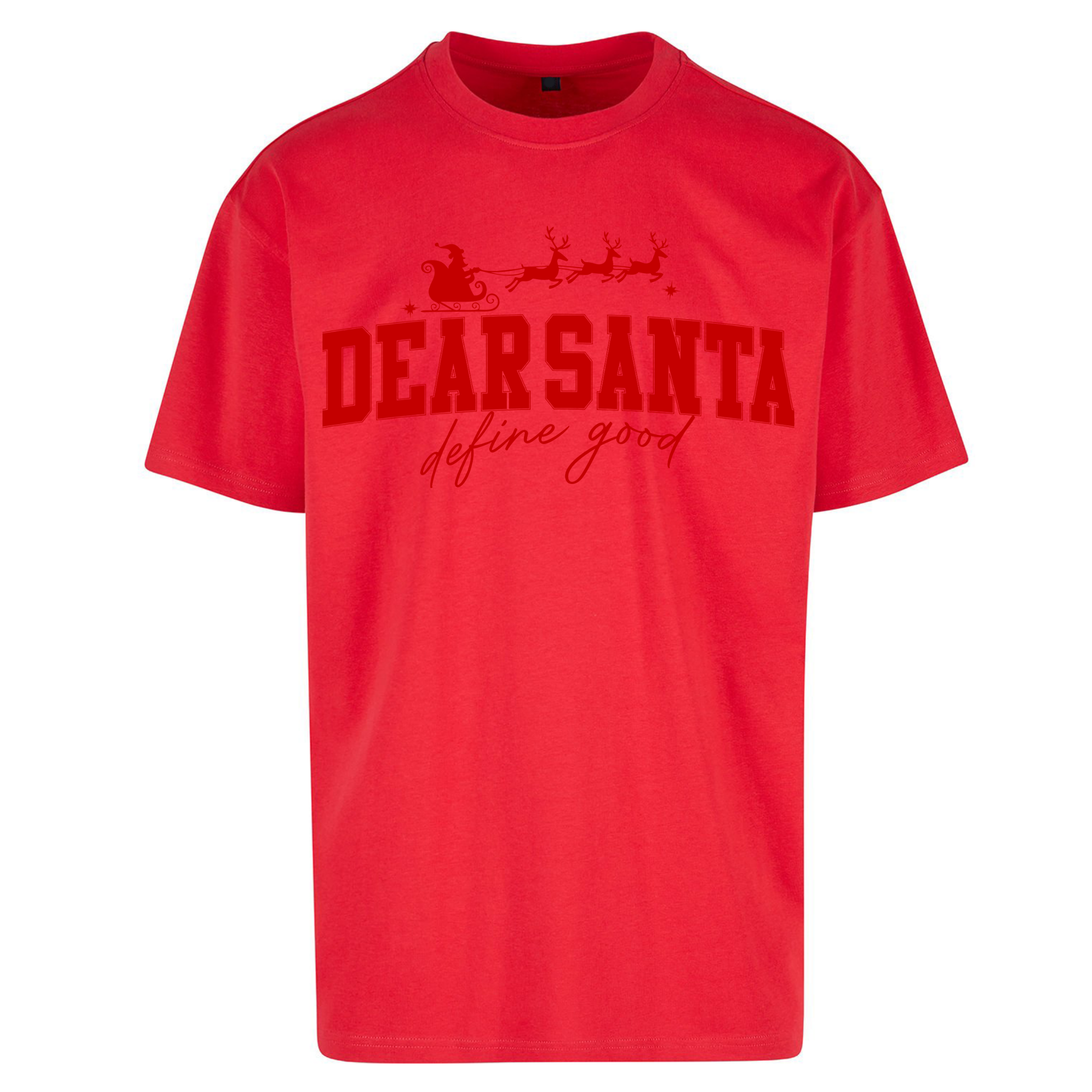 Dear Santa Christmas Oversized T Shirts