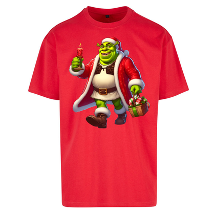 Shrek Santa Candle Oversized T Shirts