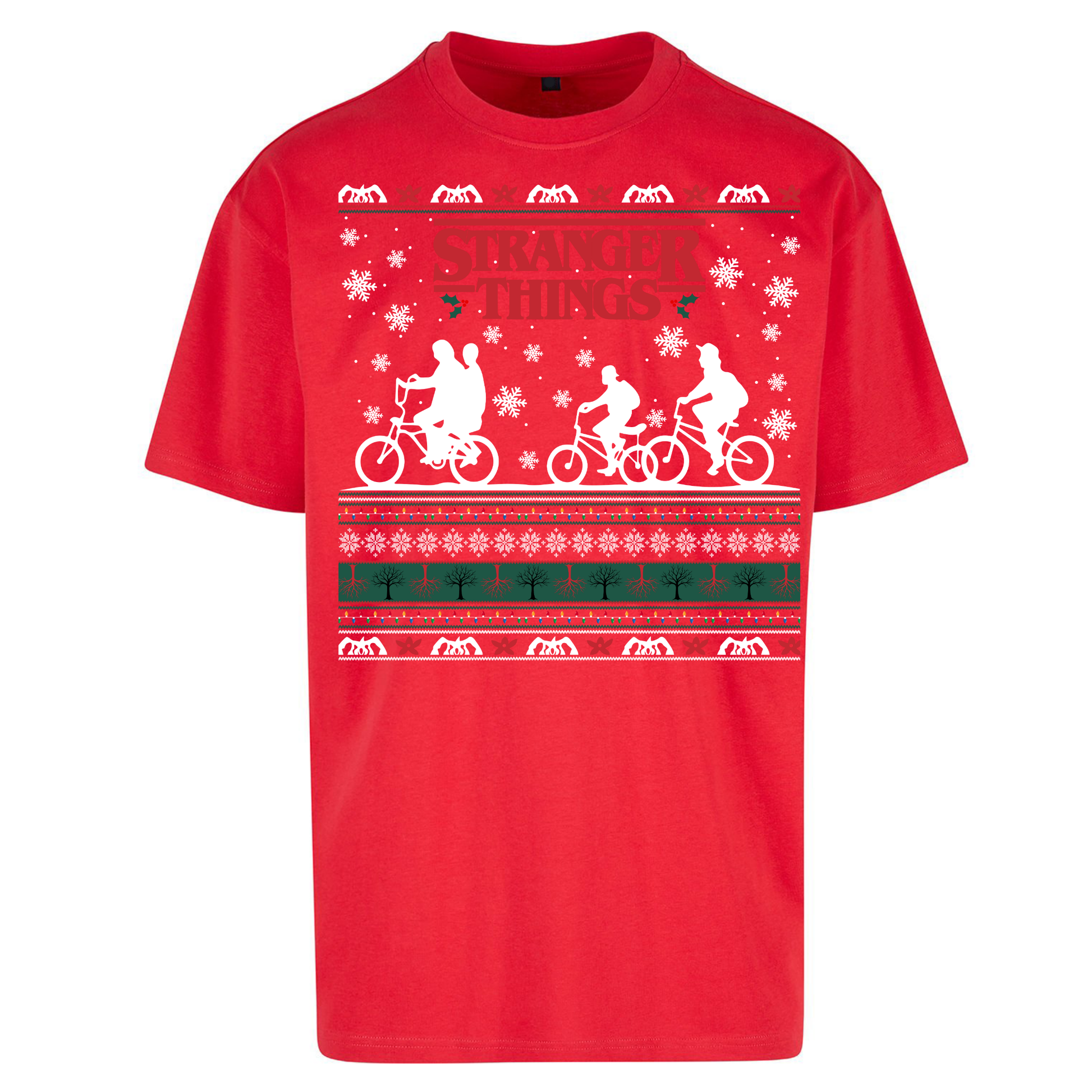 Stranger Things Christmas Oversized T Shirts