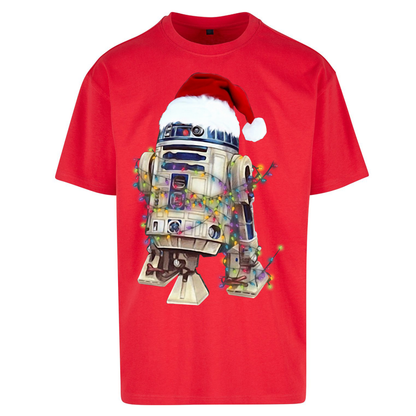 R2D2 Christmas Santa Christmas Oversized T Shirts
