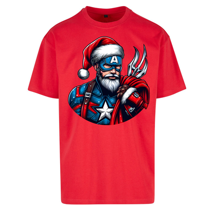 Captain America Santa Oversized T Shirts