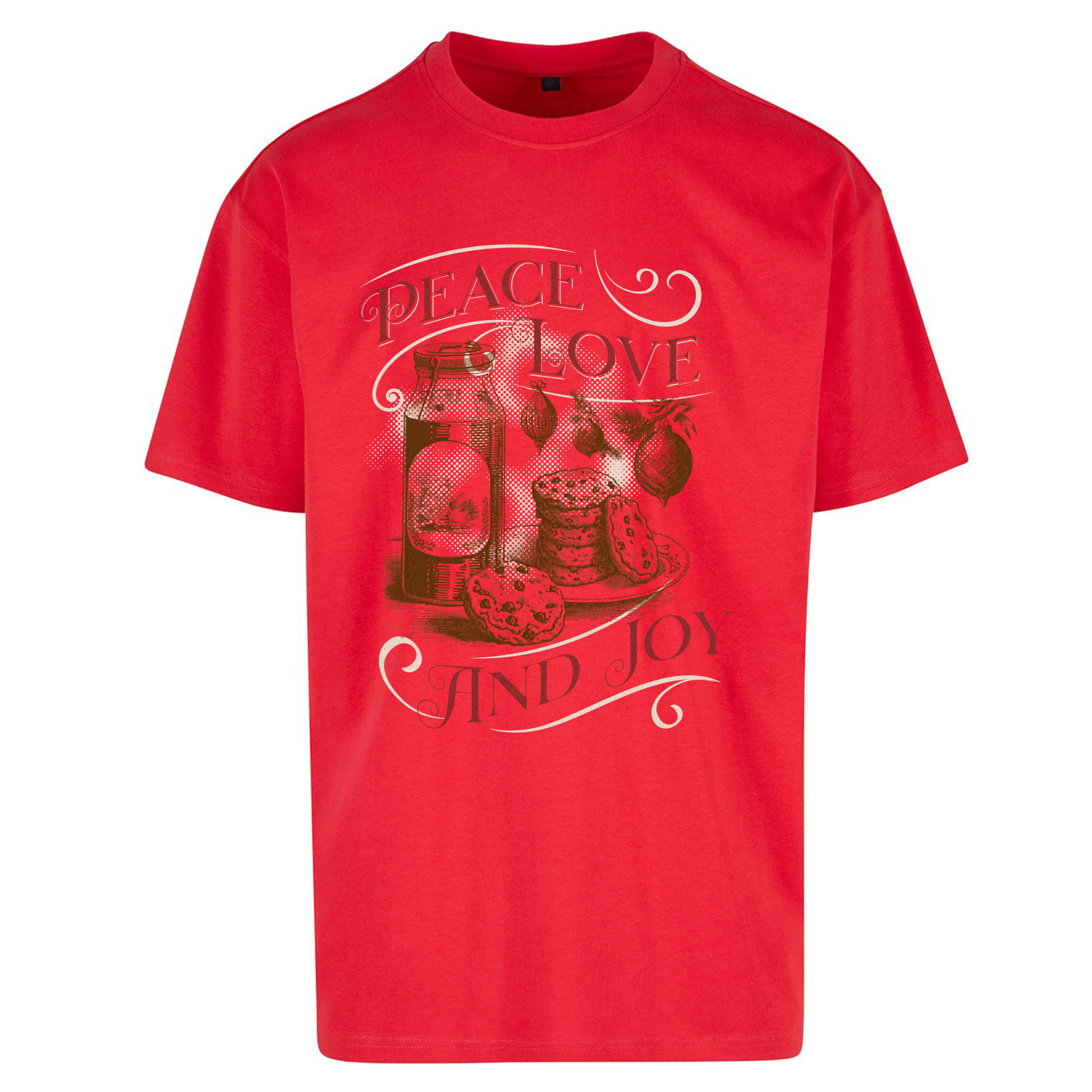 Peace Love And Joy Christmas Oversized T Shirts