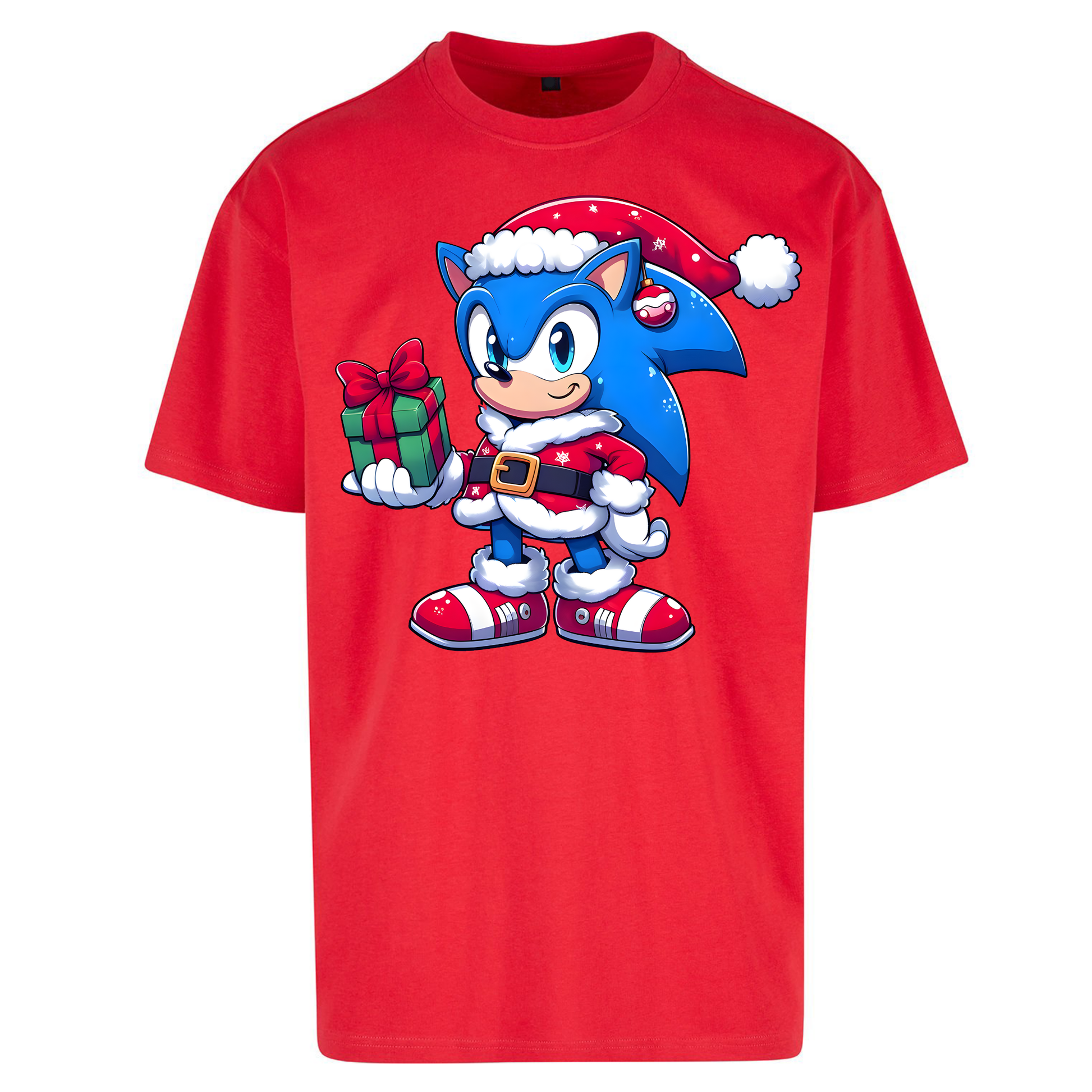 Sonic The Hedgehog Santa Oversized T Shirts