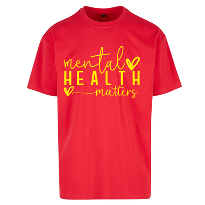Yellow Mental Health Oversized T Shirts