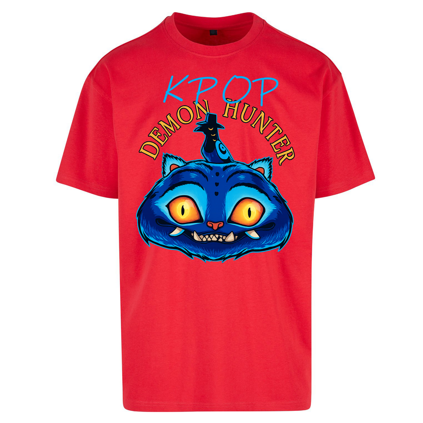 Kpop Demon Hunter Derpy Tiger Oversized T Shirts
