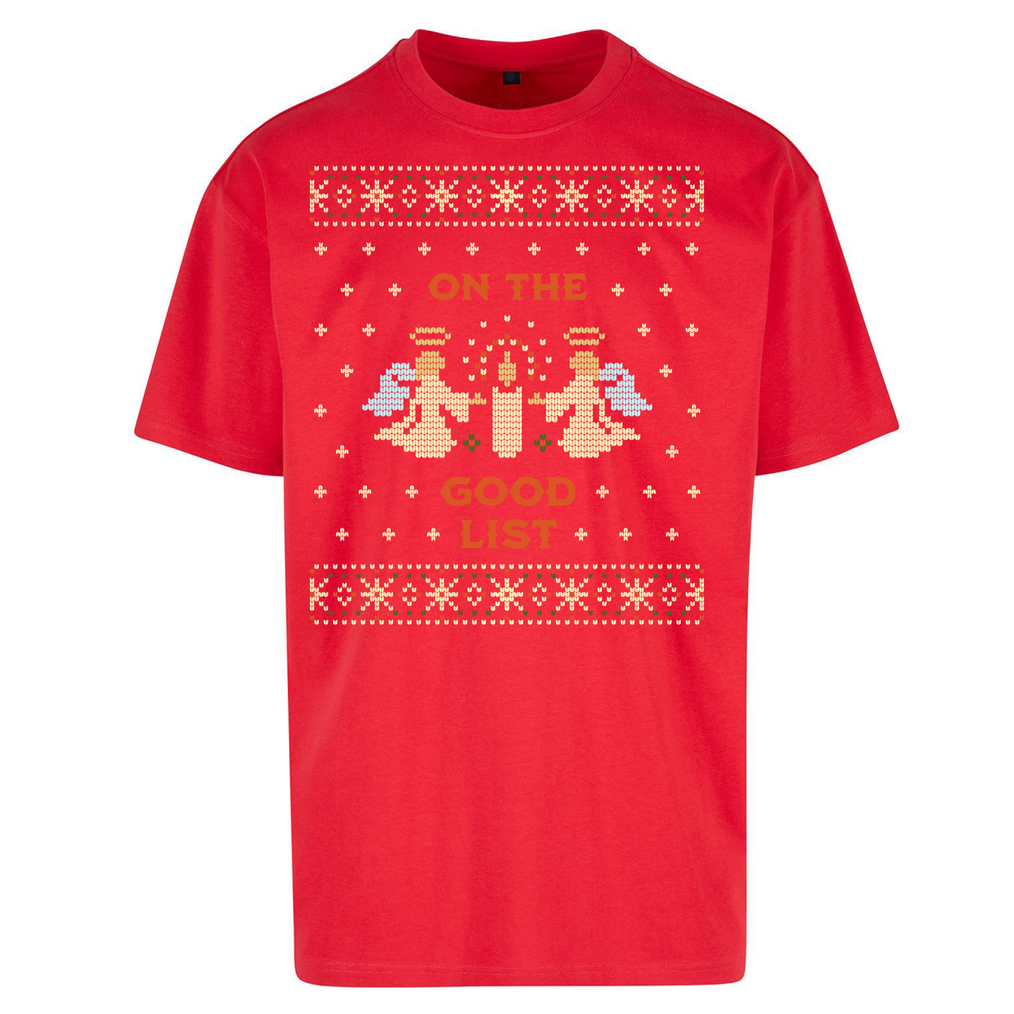 On The Good List Christmas Oversized T Shirts