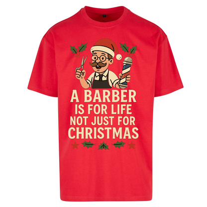 Barber Christmas Oversized T Shirts