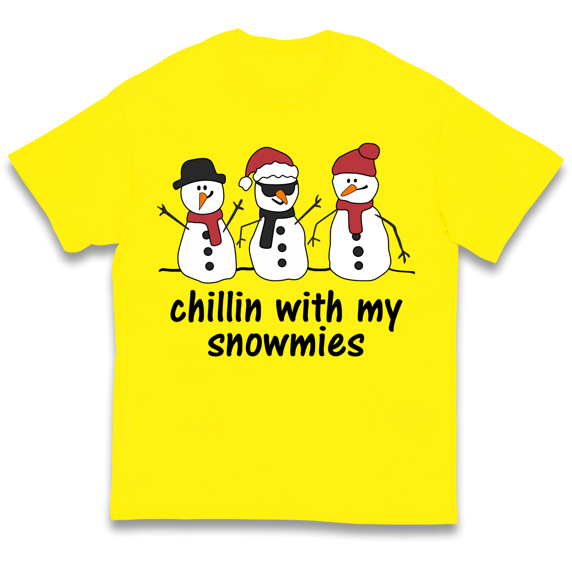 Chillin With My Snowmies kids t shirt
