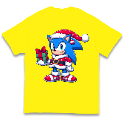 Sonic The Hedgehog Santa kids t shirt