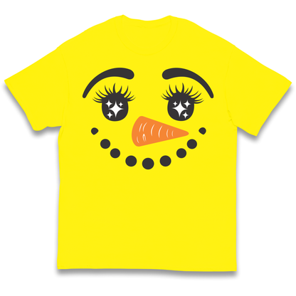 Snowman Face Christmas kids t shirt