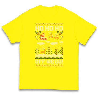 Have Yourself a HO HO HO Off we Go Christmas kids t shirt
