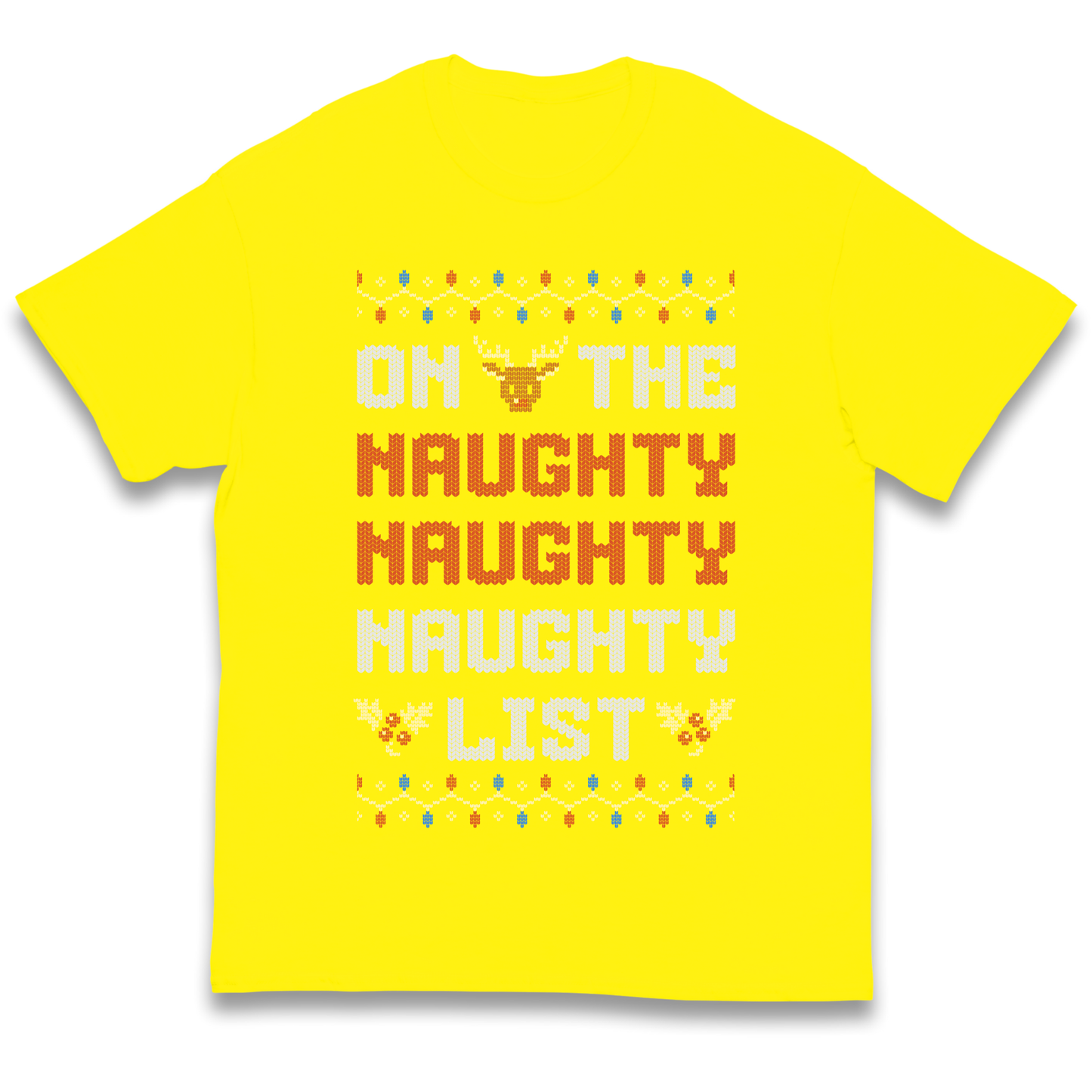 On The Naughty Naughty Naughty List Christmas kids t shirt