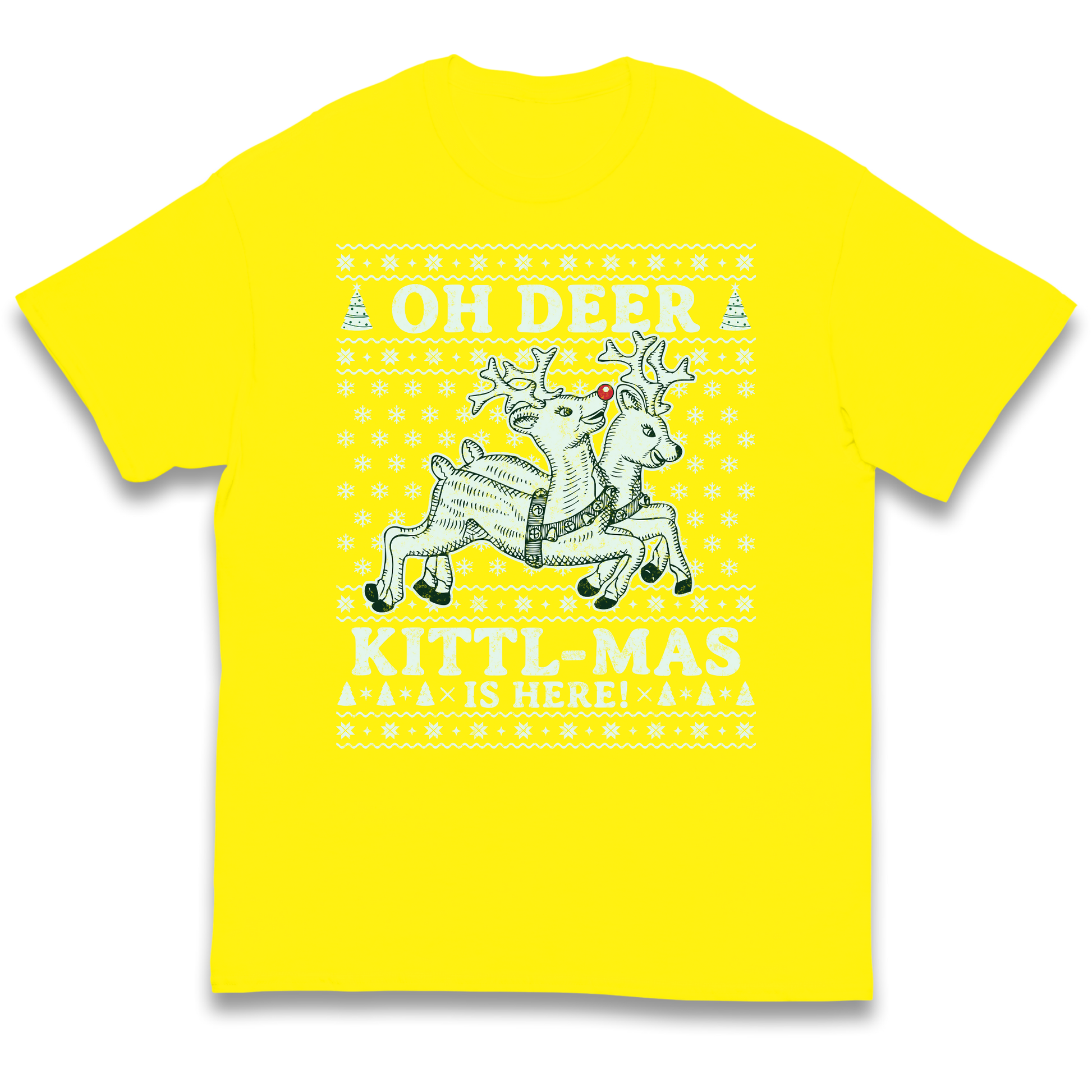 Oh Deer Kittl Mas Is Here Christmas kids t shirt