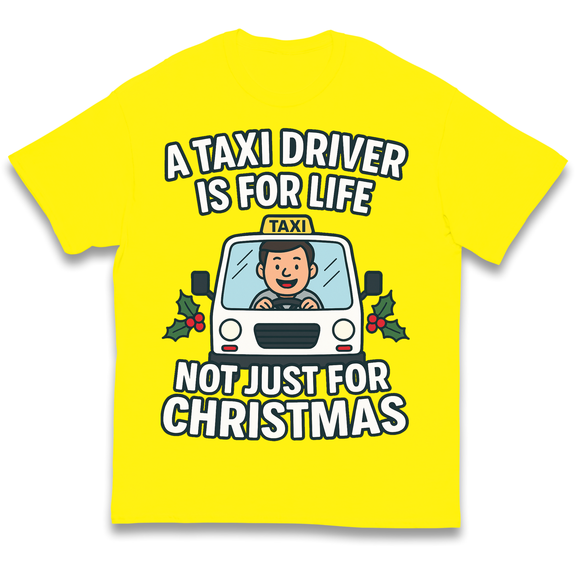 Taxi Driver Christmas Kids T Shirt