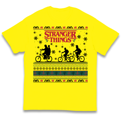 Stranger Things Christmas kids t shirt