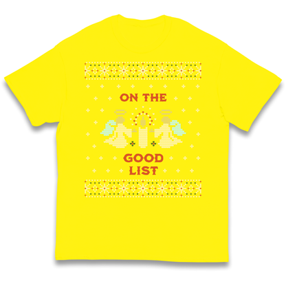 On The Good List Christmas kids t shirt
