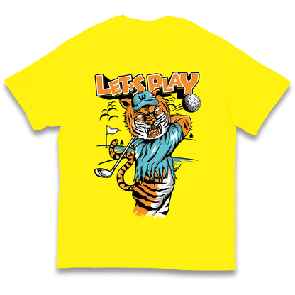 Lets Play Golf Tiger kids t shirt