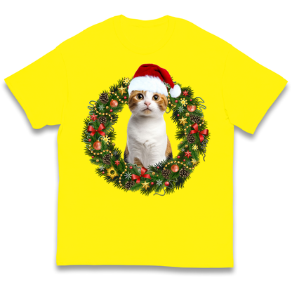 Cat Christmas kids t shirt