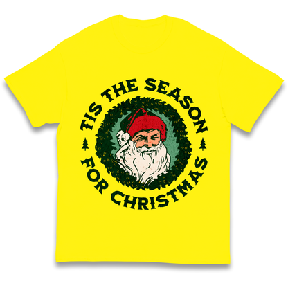 Tis The Season Santa Claus Christmas kids t shirt