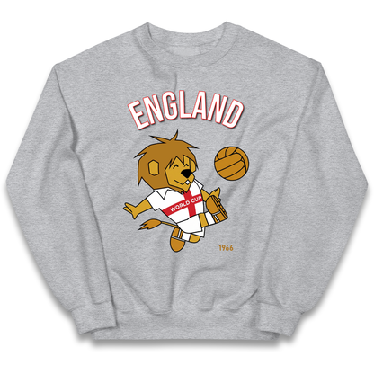 England World Cup Willie 1966 Football Kids Sweatshirt