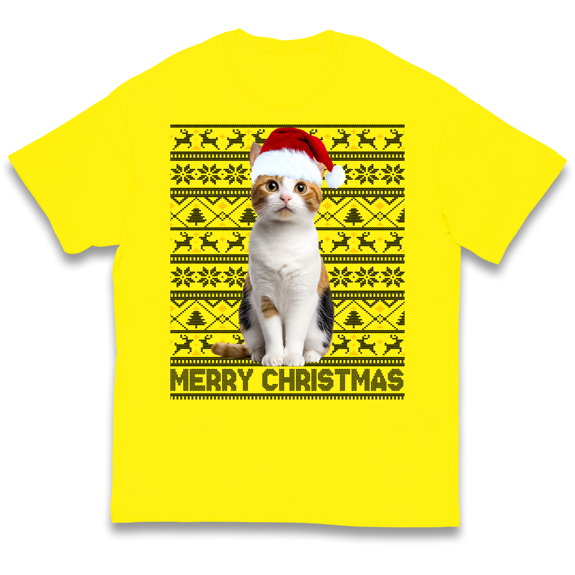 Merry Christmas Cat kids t shirt