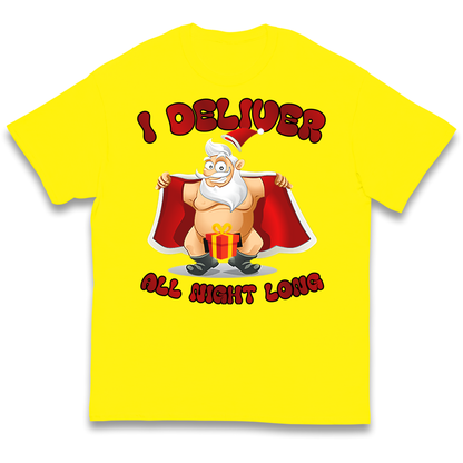 Santa Claus I Deliver All Night Long Christmas kids t shirt