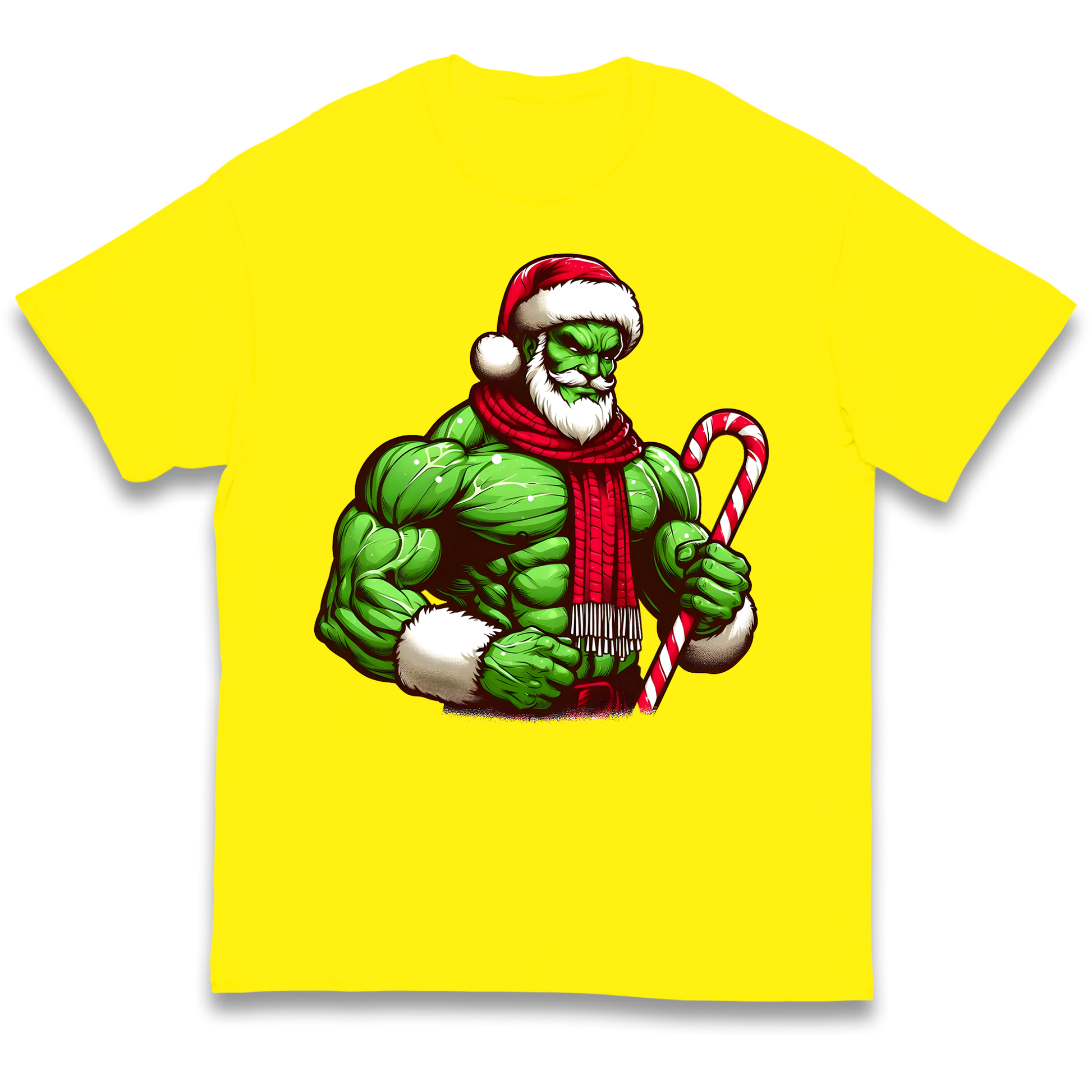 The Hulk Candy Cane Santa kids t shirt