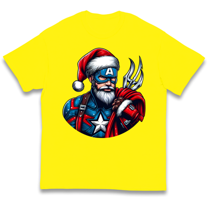 Captain America Santa kids t shirt