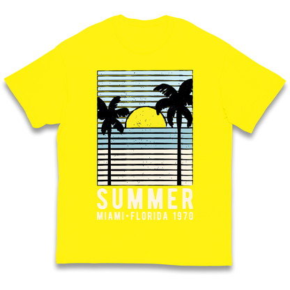 Summer Miami Florida 1970 kids t shirt