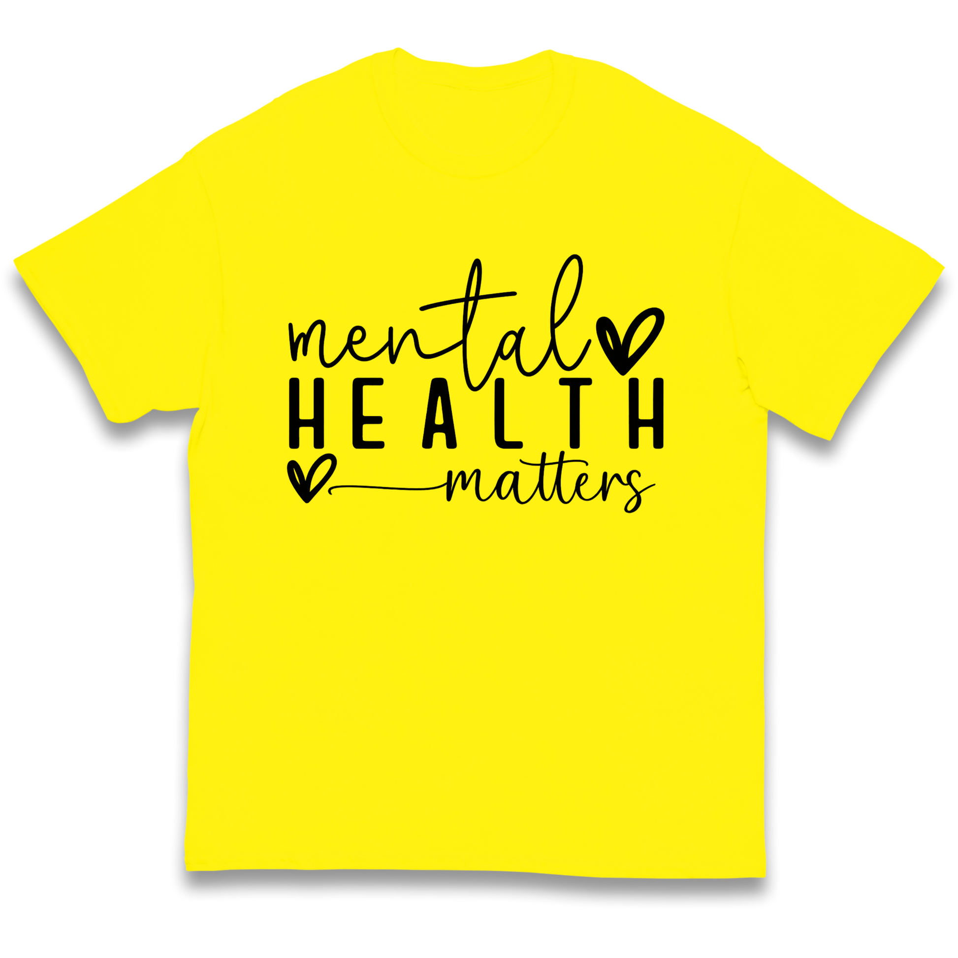 Yellow Mental Health kids t shirt