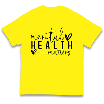 Yellow Mental Health kids t shirt