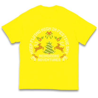 Keep Flying High In Festive Sky Christmas kids t shirt
