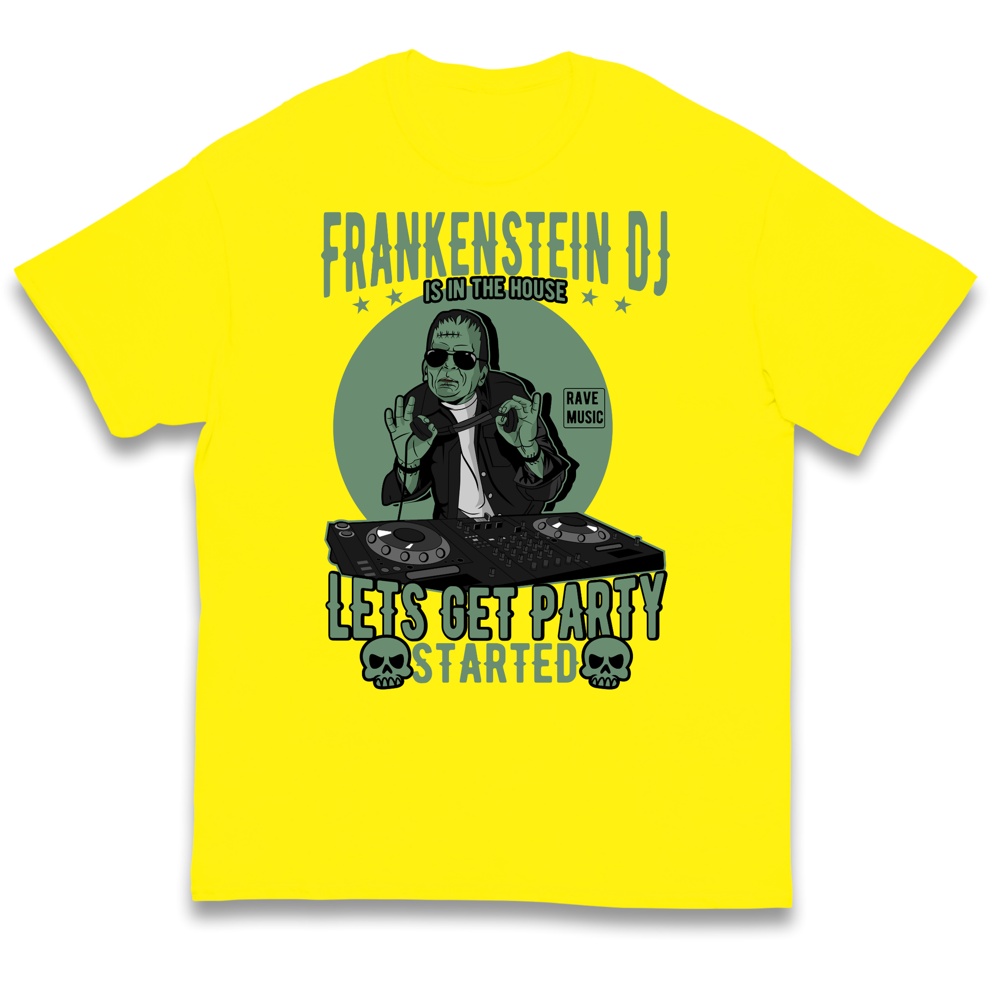 Frankenstein DJ kids t shirt