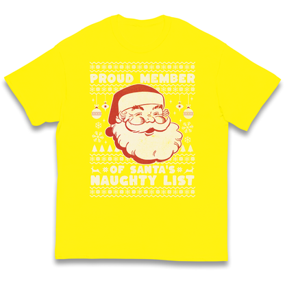 Proud Member Of Santas Naughty List Christmas kids t shirt