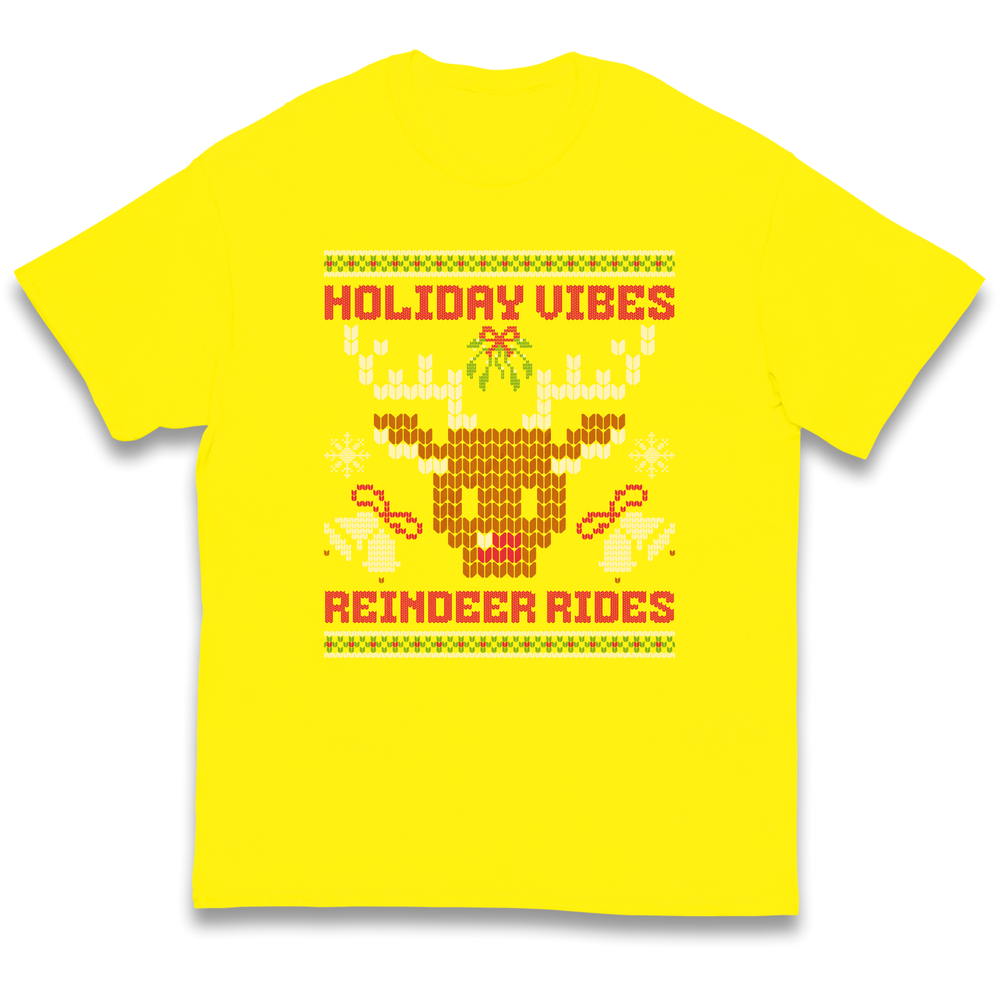 Holiday Vibes Reindeer Rides Christmas kids t shirt