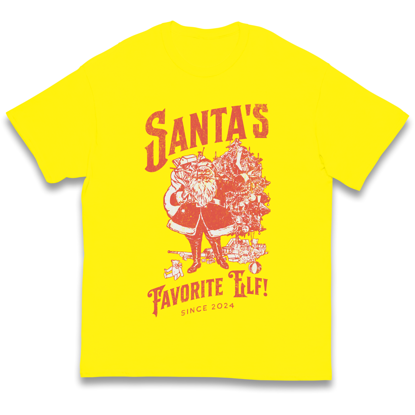 Santas Favourite Elf Christmas kids t shirt
