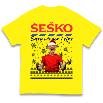 Benjamin Sesko Christmas Kids T Shirt