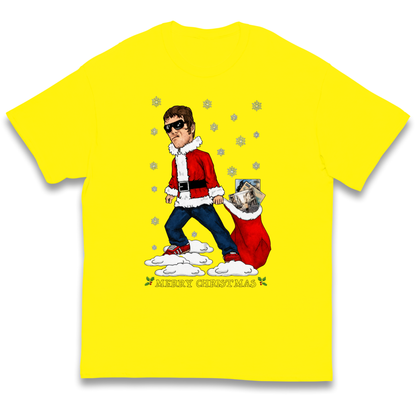 Liam Gallagher Christmas Santa kids t shirt