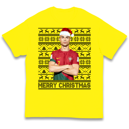 Merry Christmas Ronaldo kids t shirt