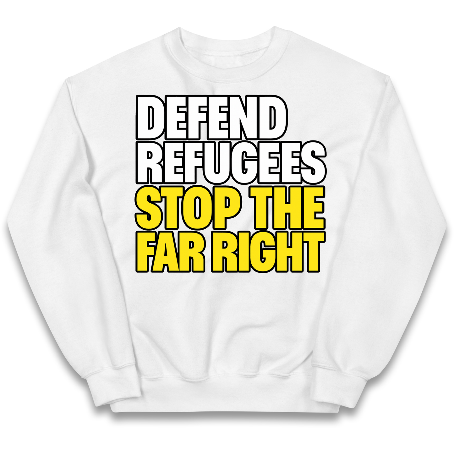 Defend Refugees Stop The Far Right kids sweatshirt