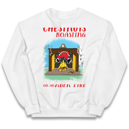Chestnuts Roasting On An Open Fire Christmas kids sweatshirt