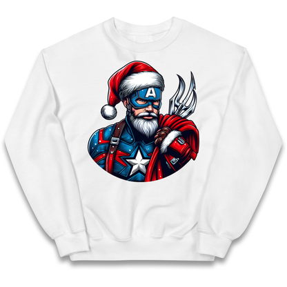 Captain America Santa kids sweatshirt