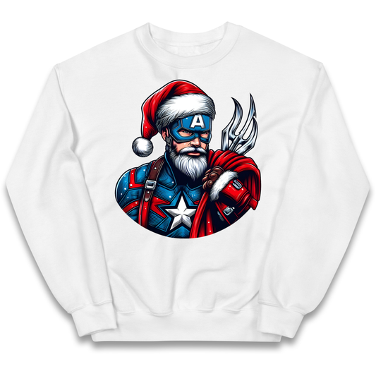 Captain America Santa kids sweatshirt