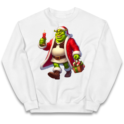 Shrek Santa Candle kids sweatshirt