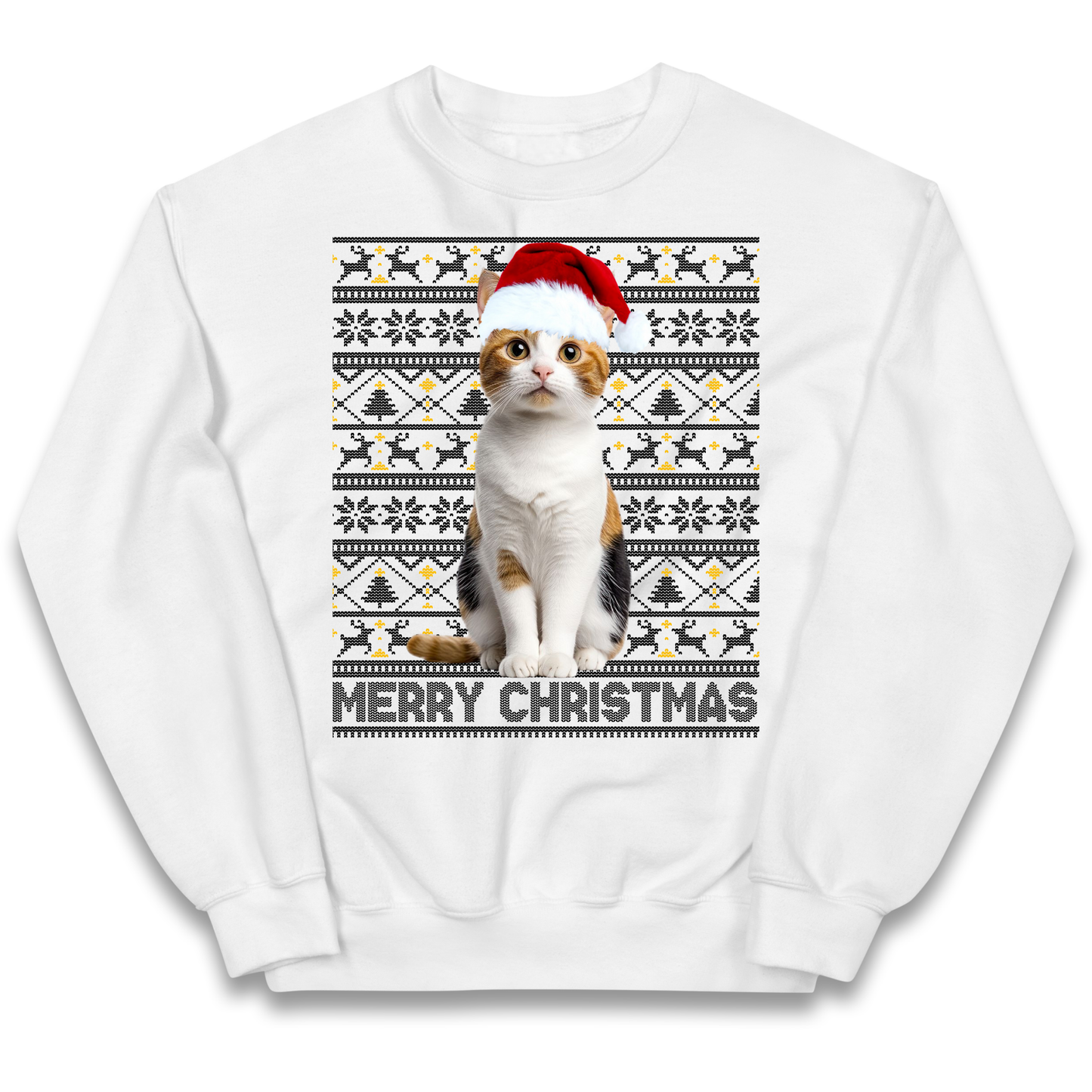 Merry Christmas Cat kids sweatshirt