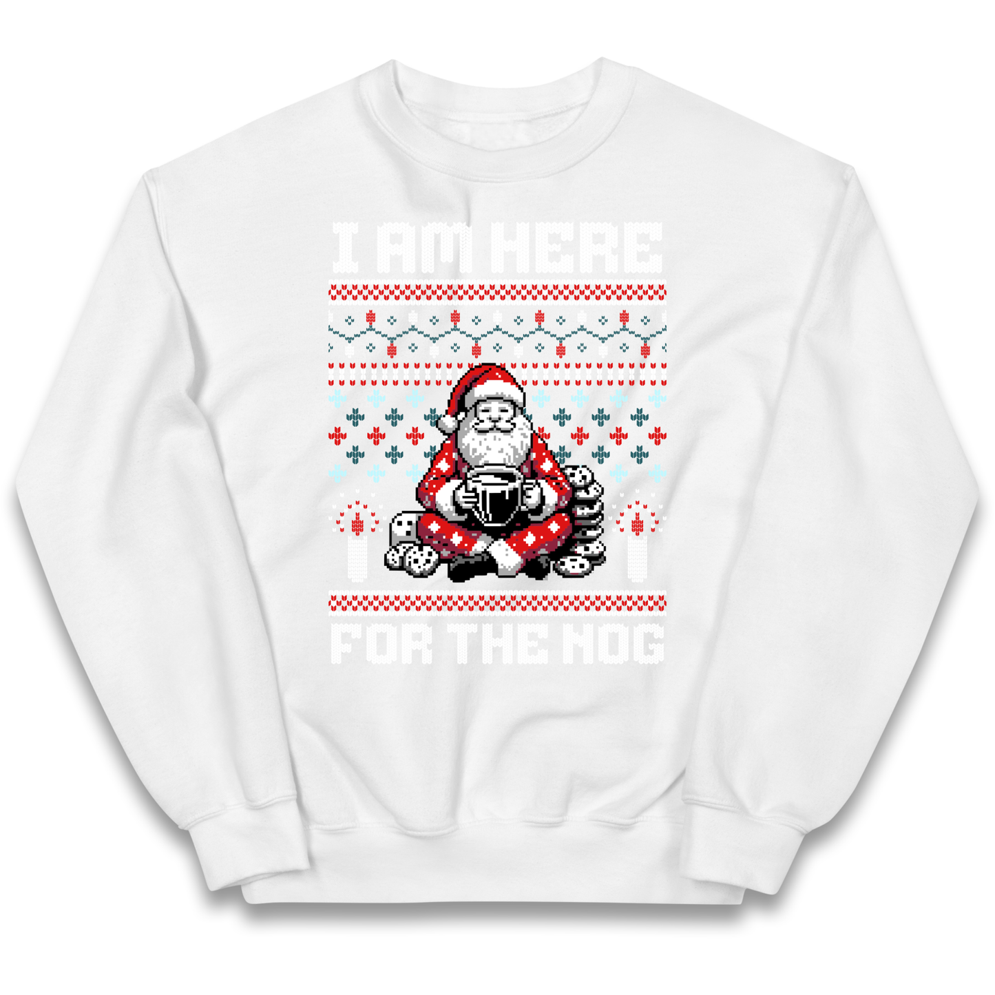 I am Here For The Nog Christmas kids sweatshirt