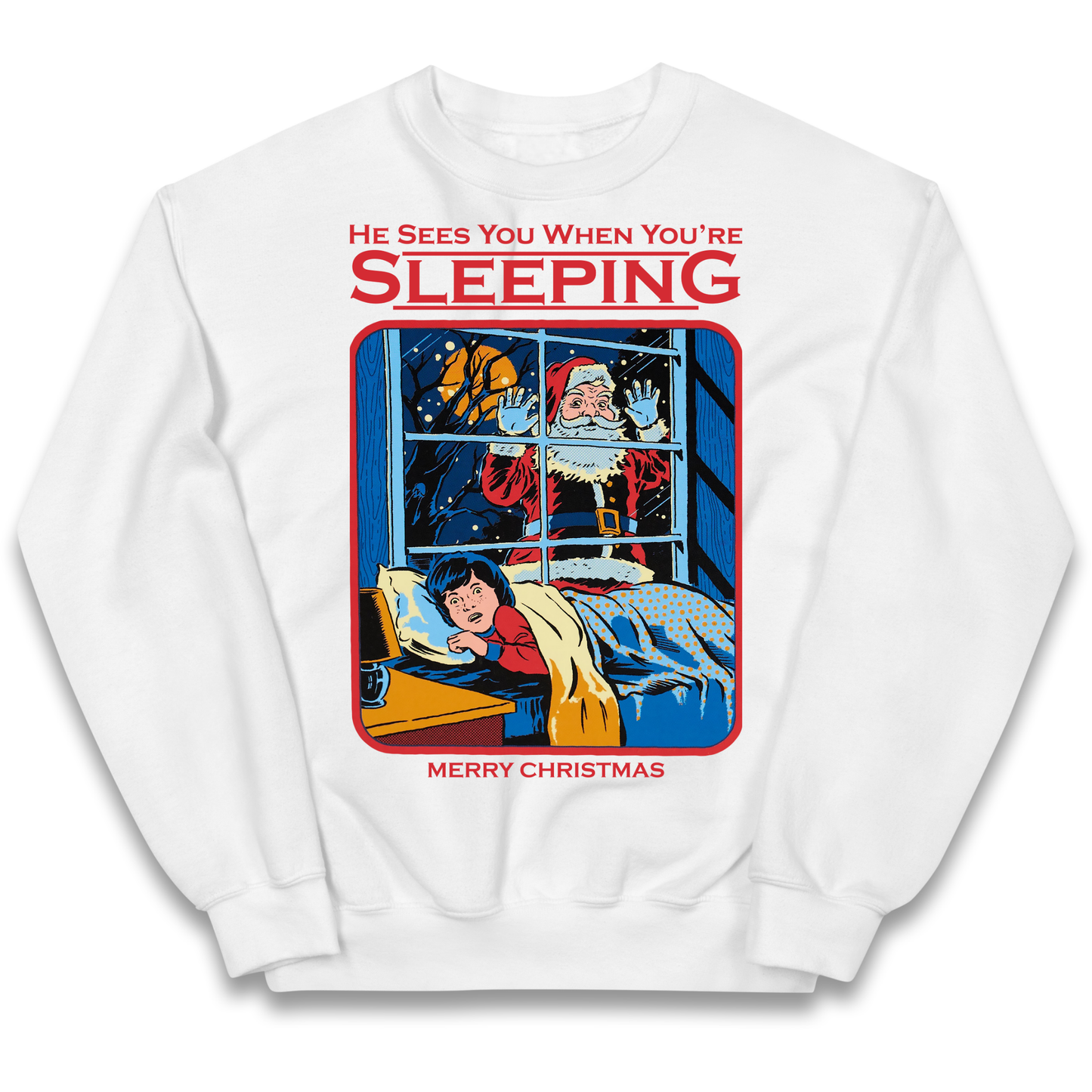 Creepy Santa Claus Christmas kids sweatshirt