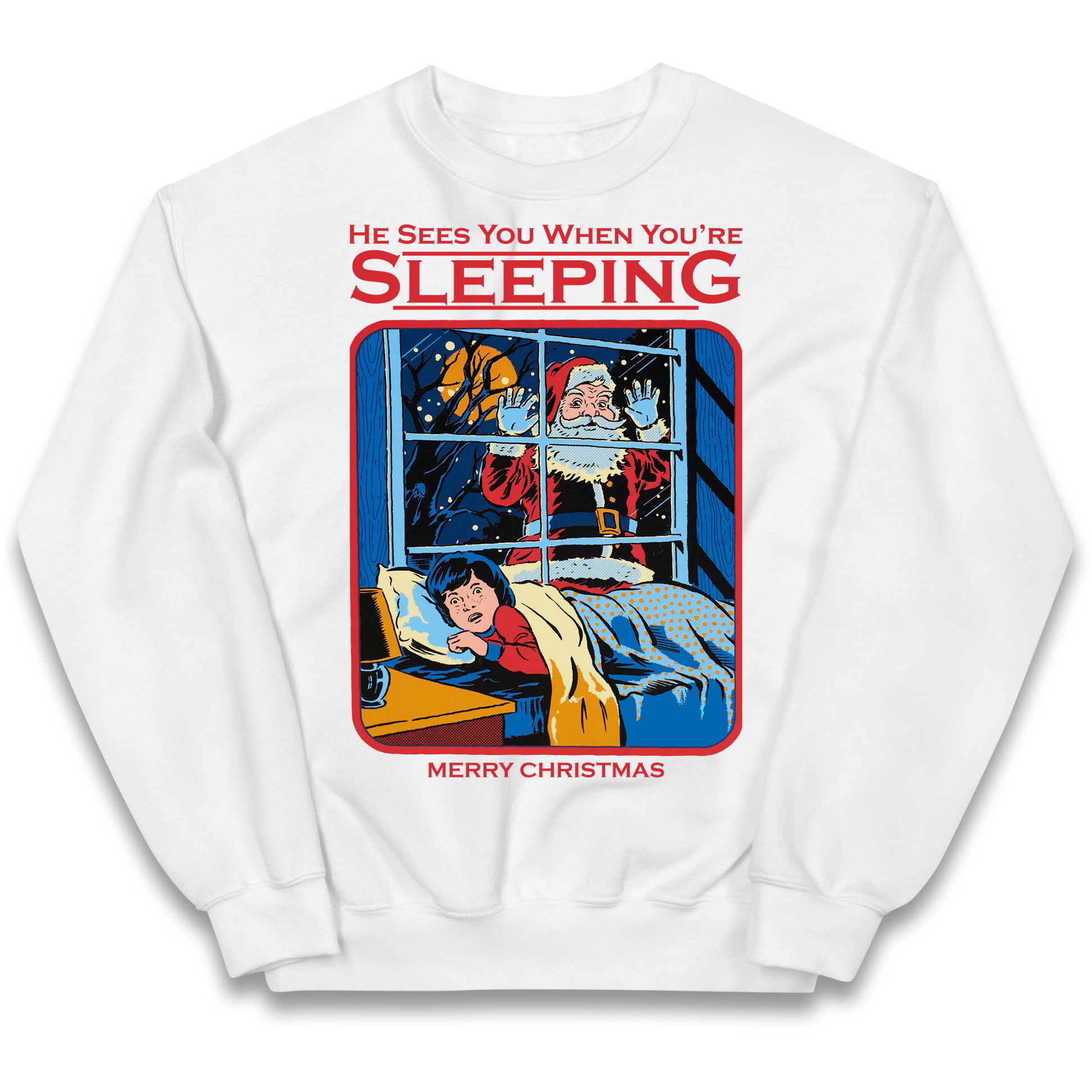 Creepy Santa Claus Christmas kids sweatshirt